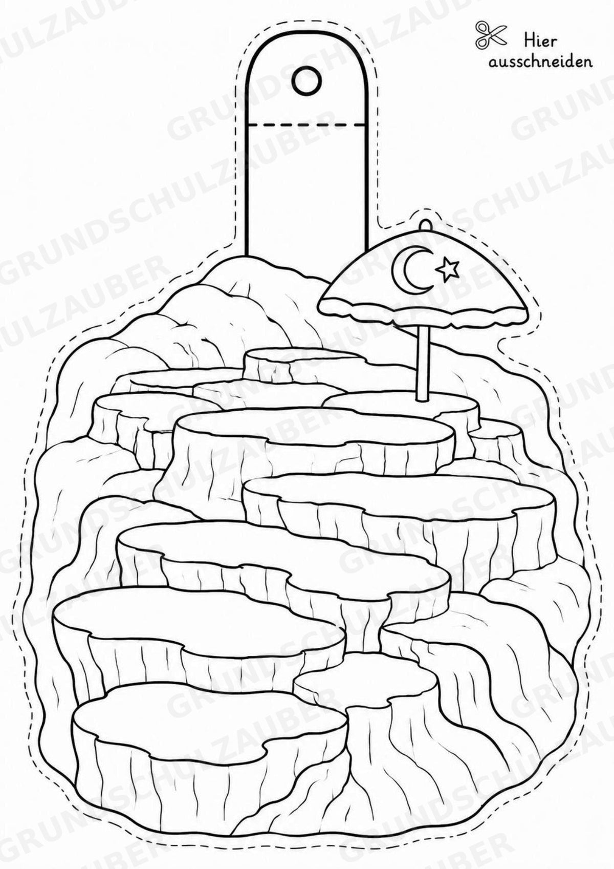 Türkei – Fensterdeko – Basteln – Ausmalbild – Ausschneiden – 15 Vorlagen – Materialseite 11