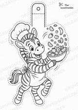 Zebra – Fensterdeko – Basteln – Ausmalbild – Ausschneiden – 15 Vorlagen – Materialseite 7