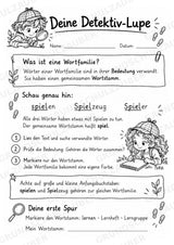 Wortstamm – Detektive – Wortfamilien entdecken – Klasse 2–3 – 3 Fach Differenziert – Materialseite 2