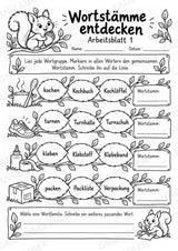 Wortfamilien-Baum: Wortstämme üben | 18 Arbeitsblätter & Klassenplakat | Deutsch Klasse 2–3 | 3-Fach Differenzierung – Materialseite 5