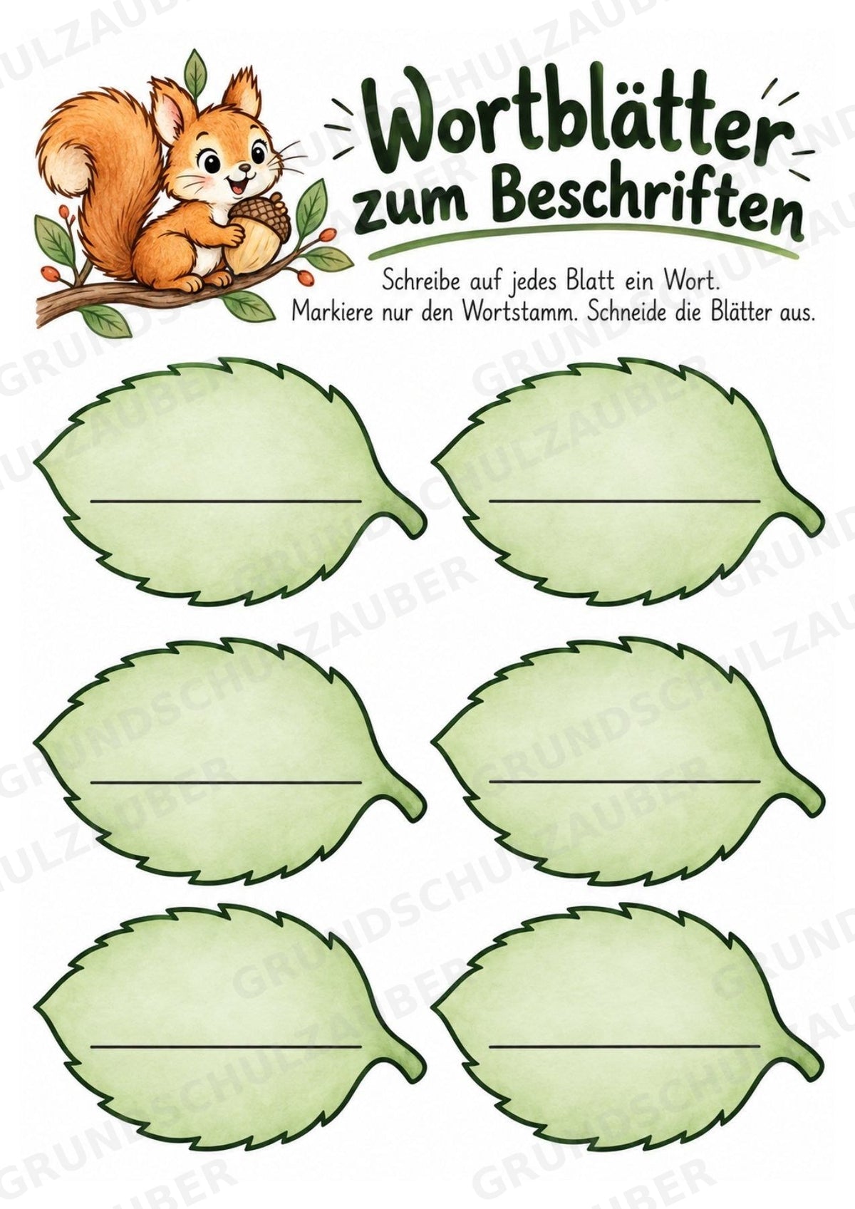 Wortfamilien-Baum: Wortstämme üben | 18 Arbeitsblätter & Klassenplakat | Deutsch Klasse 2–3 | 3-Fach Differenzierung – Materialseite 29