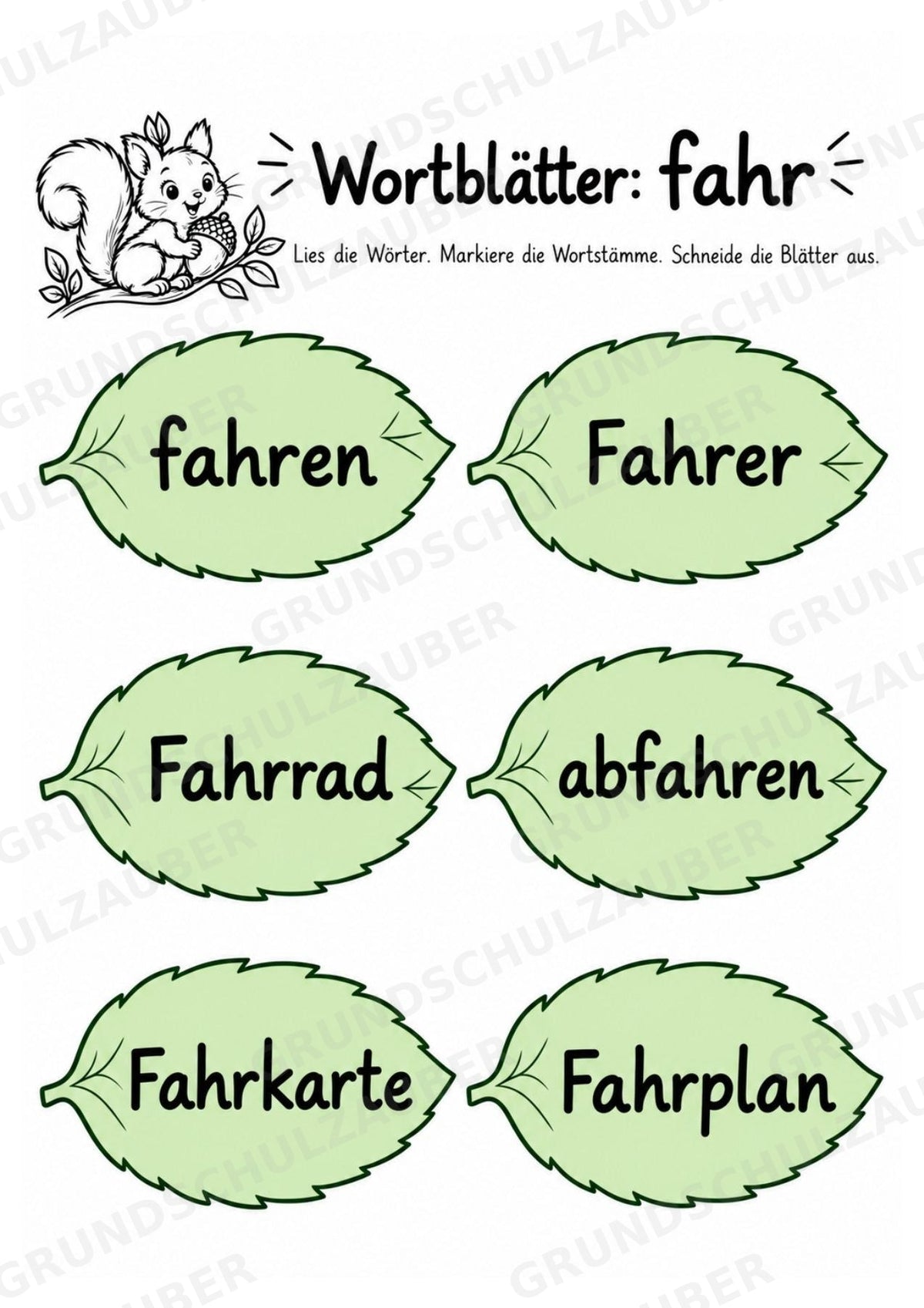 Wortfamilien-Baum: Wortstämme üben | 18 Arbeitsblätter & Klassenplakat | Deutsch Klasse 2–3 | 3-Fach Differenzierung – Materialseite 30