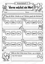 Die Wörterwerkstatt | Wortbausteine, Wortbildung & Wortstamm | Wortfamilien, Vorsilben & Nachsilben | 20 Arbeitsblätter Deutsch Klasse 2–3 – Materialseite 6
