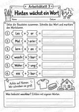 Die Wörterwerkstatt | Wortbausteine, Wortbildung & Wortstamm | Wortfamilien, Vorsilben & Nachsilben | 20 Arbeitsblätter Deutsch Klasse 2–3 – Materialseite 7