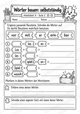 Die Wörterwerkstatt | Wortbausteine, Wortbildung & Wortstamm | Wortfamilien, Vorsilben & Nachsilben | 20 Arbeitsblätter Deutsch Klasse 2–3 – Materialseite 12