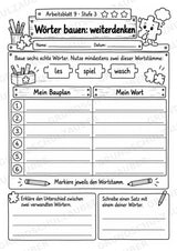 Die Wörterwerkstatt | Wortbausteine, Wortbildung & Wortstamm | Wortfamilien, Vorsilben & Nachsilben | 20 Arbeitsblätter Deutsch Klasse 2–3 – Materialseite 13