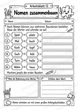 Die Wörterwerkstatt | Wortbausteine, Wortbildung & Wortstamm | Wortfamilien, Vorsilben & Nachsilben | 20 Arbeitsblätter Deutsch Klasse 2–3 – Materialseite 16