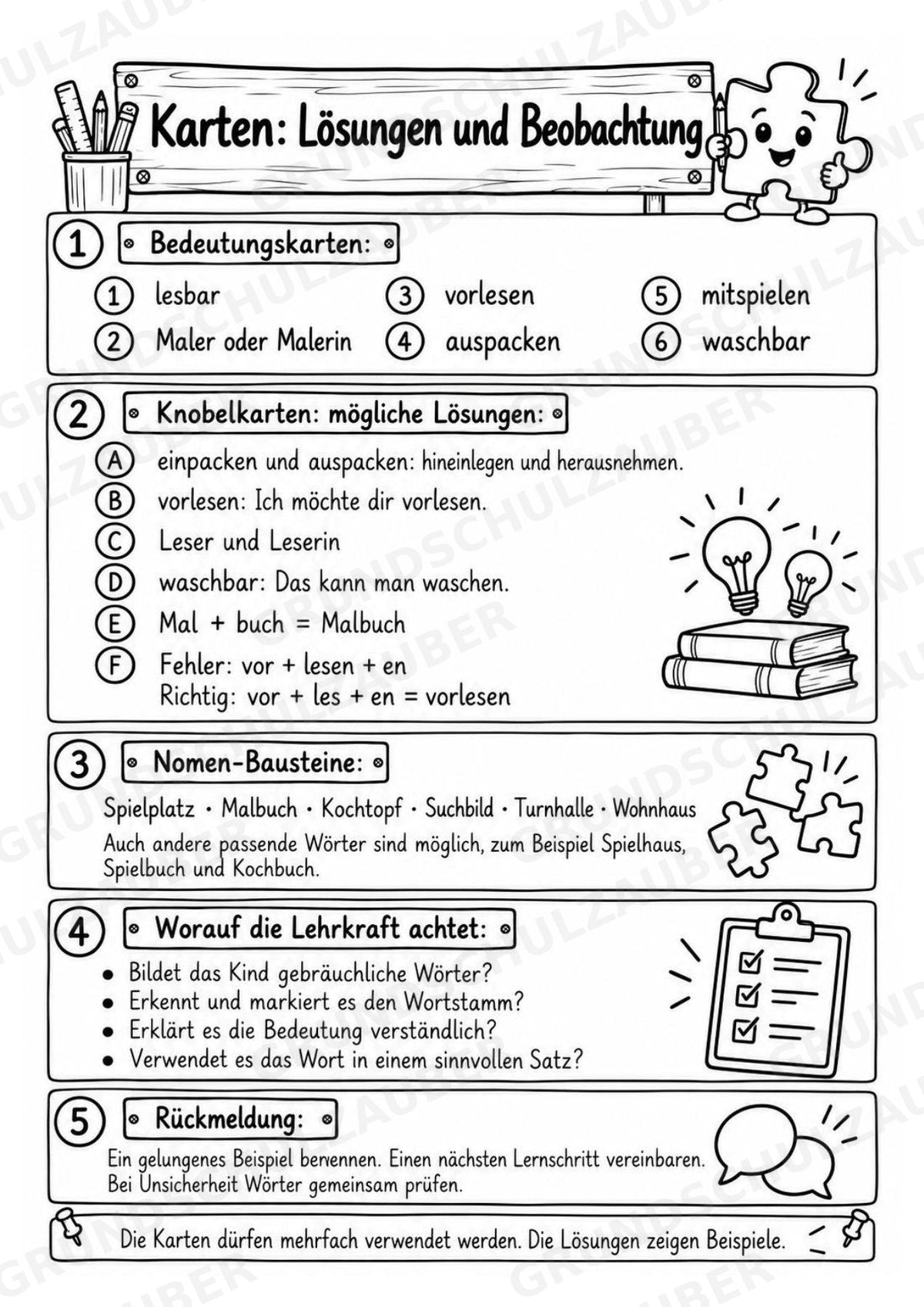 Die Wörterwerkstatt | Wortbausteine, Wortbildung & Wortstamm | Wortfamilien, Vorsilben & Nachsilben | 20 Arbeitsblätter Deutsch Klasse 2–3 – Materialseite 38