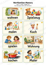 Wortfamilien-Memory | Wortstamm & Wortfamilien üben | 64 Spielkarten | Deutsch Grundschule Klasse 2–3 | 3-fach differenziert – Materialseite 2