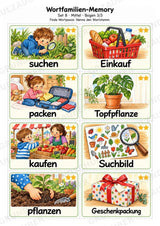Wortfamilien-Memory | Wortstamm & Wortfamilien üben | 64 Spielkarten | Deutsch Grundschule Klasse 2–3 | 3-fach differenziert – Materialseite 6