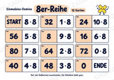 Einmaleins-Domino | 9 Rechenspiele zu den Reihen 2–10 | Mathe Klasse 2–3 | Mit Lösungen – Materialseite 9