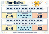 Einmaleins-Legepuzzle | 90 Lernpuzzles zum kleinen 1x1 | Reihen 2–10 | Mathematik Klasse 2–3 – Materialseite 16