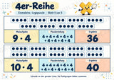 Einmaleins-Legepuzzle | 90 Lernpuzzles zum kleinen 1x1 | Reihen 2–10 | Mathematik Klasse 2–3 – Materialseite 17