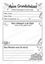 Abschiedsbuch Grundschule Klasse 4 | Erinnerungsheft mit Freundeseiten, Steckbrief und Zukunftsbrief – Materialseite 3
