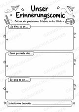 Abschiedsbuch Grundschule Klasse 4 | Erinnerungsheft mit Freundeseiten, Steckbrief und Zukunftsbrief – Materialseite 4