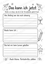 Abschiedsbuch Grundschule Klasse 4 | Erinnerungsheft mit Freundeseiten, Steckbrief und Zukunftsbrief – Materialseite 5