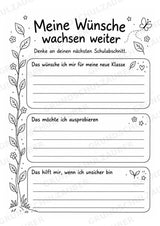 Abschiedsbuch Grundschule Klasse 4 | Gemeinsam gewachsen – Erinnerungsbaum, Freundeseiten und Mutmachkarten – Materialseite 10