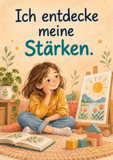 Starke Worte für jeden Tag – 10 Affirmationsposter für die Grundschule im Vektorstil – Materialseite 11