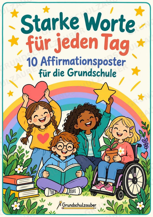 Ich bin ich! 10 Affirmationsposter für die Grundschule – Aquarell-Set – Cover