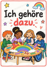 Ich bin ich! 10 Affirmationsposter für die Grundschule – Aquarell-Set – Materialseite 3