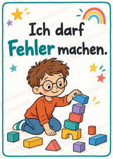 Ich bin ich! 10 Affirmationsposter für die Grundschule – Aquarell-Set – Materialseite 5
