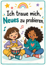 Ich bin ich! 10 Affirmationsposter für die Grundschule – Aquarell-Set – Materialseite 7