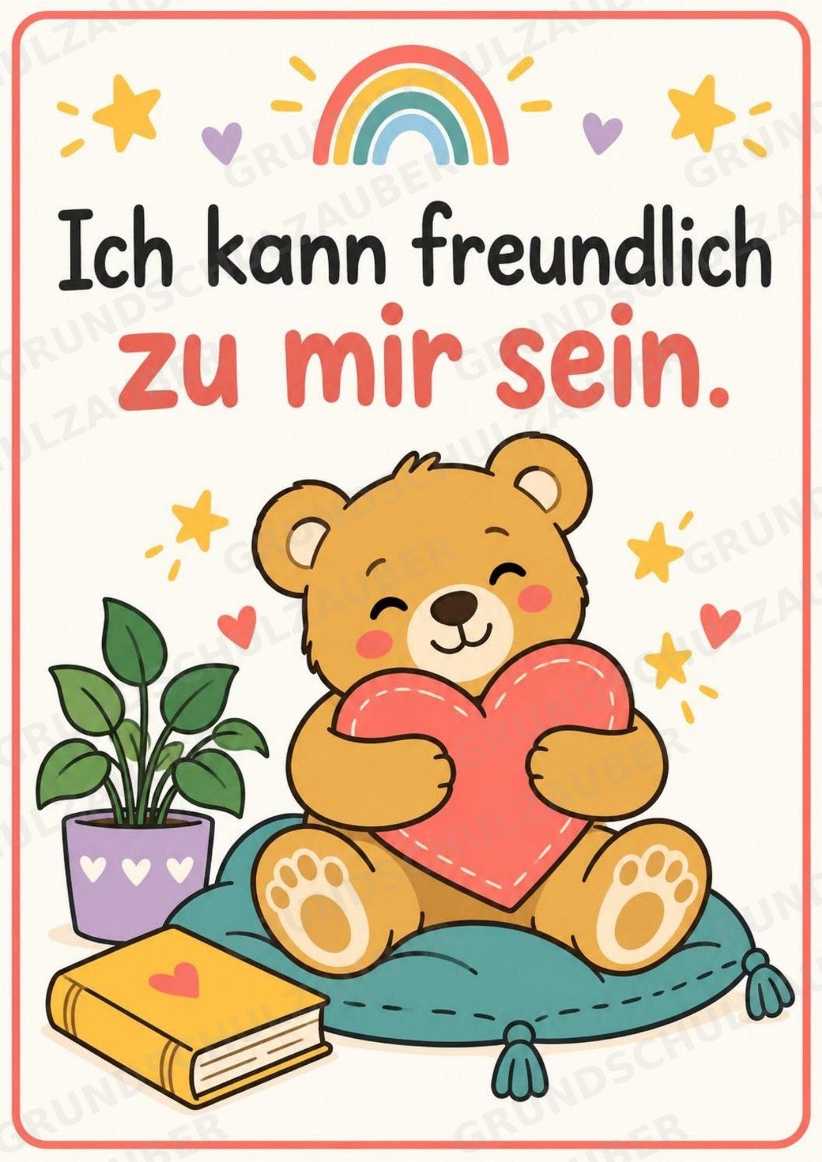 Ich bin ich! 10 Affirmationsposter für die Grundschule – Aquarell-Set – Materialseite 10