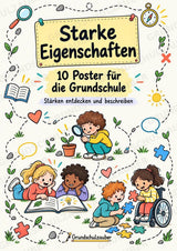 Persönlichkeitstypen und Charaktereigenschaften – 10 Poster zur Charakterisierung positiver Rollenvorbilder | Grundschule – Cover