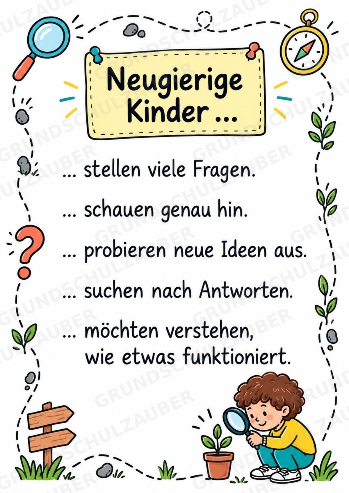 Persönlichkeitstypen und Charaktereigenschaften – 10 Poster zur Charakterisierung positiver Rollenvorbilder | Grundschule – Materialseite 2