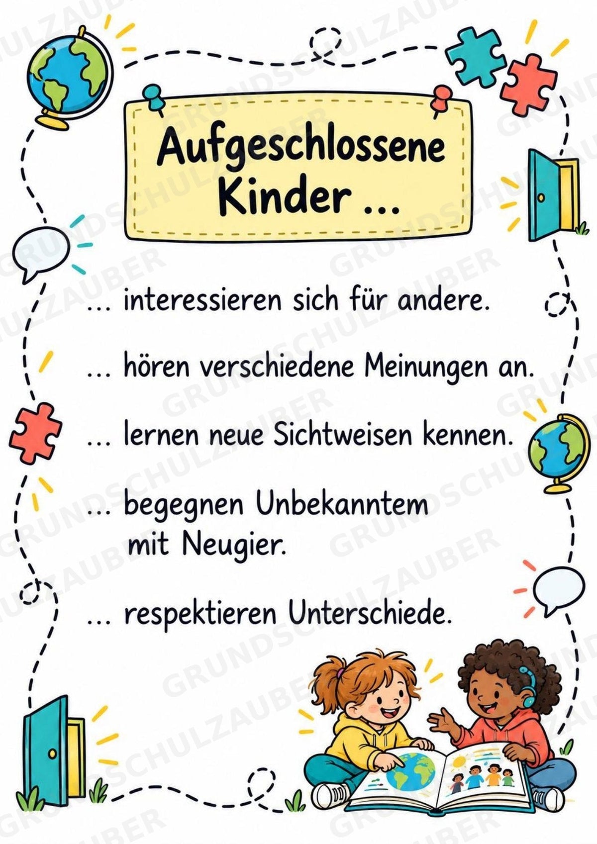 Persönlichkeitstypen und Charaktereigenschaften – 10 Poster zur Charakterisierung positiver Rollenvorbilder | Grundschule – Materialseite 11