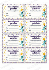 Hausaufgabengutscheine & Hausaufgaben vergessen | 64 Karten in 4 Designs für die Grundschule – Materialseite 5