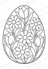 Ostereier zum Ausmalen | 10 Ausmalbilder & Malvorlagen für Ostern und Frühling in der Grundschule – Materialseite 4