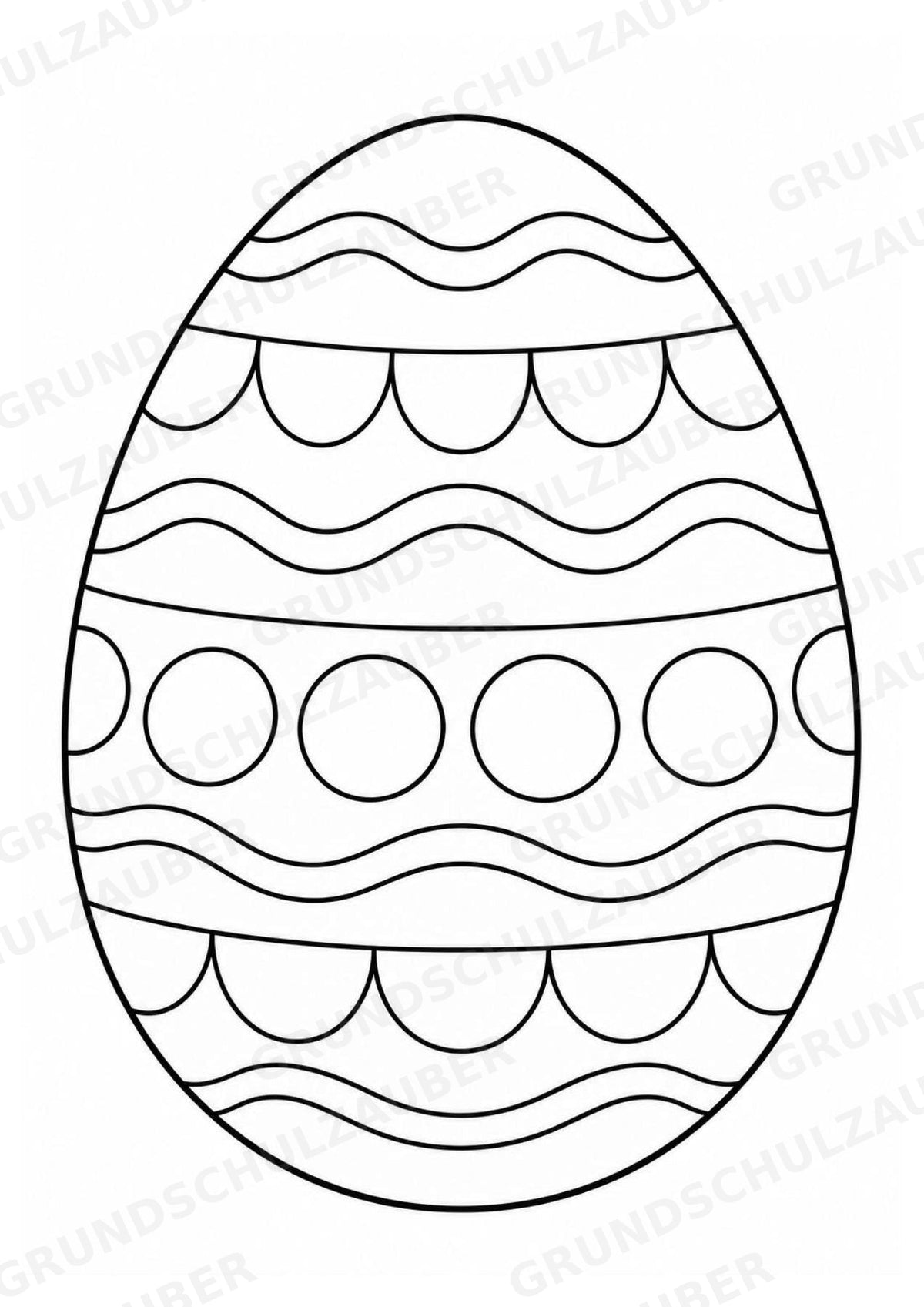 Ostereier zum Ausmalen | 10 Ausmalbilder & Malvorlagen für Ostern und Frühling in der Grundschule – Materialseite 6