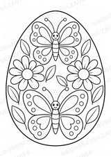 Ostereier zum Ausmalen | 10 Ausmalbilder & Malvorlagen für Ostern und Frühling in der Grundschule – Materialseite 7