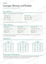 Titel: Zahlenhäuser bis 10 – Miniheft zur Zahlzerlegung mit Rechenhäusern | Mathe Klasse 1 – Materialseite 8