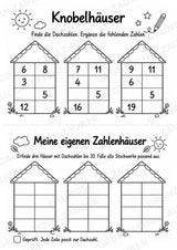 Zahlenhäuser bis 20 – Miniheft zur Zahlzerlegung, Addition und Subtraktion | Mathe Klasse 1–2 – Materialseite 6