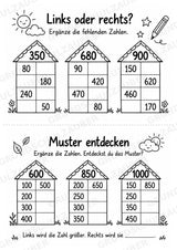 Zahlenhäuser bis 1000 – Miniheft zur Zahlzerlegung, Addition und Subtraktion | Mathe Klasse 3 – Materialseite 4
