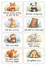 Affirmationskarten für Kinder – 32 Mutmachkarten & 32 Blankokarten | Grundschule PDF – Materialseite 2