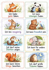 Affirmationskarten für Kinder – 32 Mutmachkarten & 32 Blankokarten | Grundschule PDF – Materialseite 5