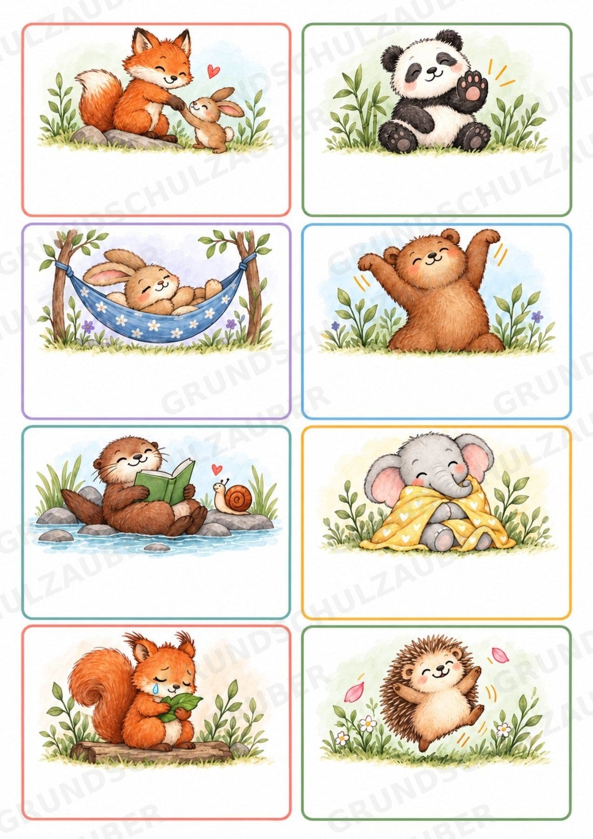 Affirmationskarten für Kinder – 32 Mutmachkarten & 32 Blankokarten | Grundschule PDF – Materialseite 8