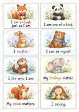 Positive Affirmation Cards for Kids – 32 Animal Cards + 32 Blank Cards | Printable PDF – Materialseite 2