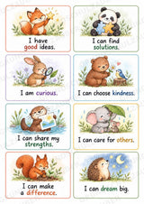 Positive Affirmation Cards for Kids – 32 Animal Cards + 32 Blank Cards | Printable PDF – Materialseite 5