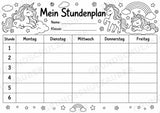 Stundenplan Einhorn zum Ausdrucken – 3 Vorlagen für die Grundschule | PDF mit Ausmalvorlage – Materialseite 4