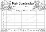 Stundenplan Zwerge zum Ausdrucken – 3 Vorlagen für die Grundschule | PDF mit Ausmalvorlage – Materialseite 4