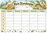 Stundenplan Dinosaurier zum Ausdrucken – 3 Dino-Vorlagen für die Grundschule – Materialseite 2