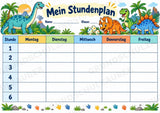 Stundenplan Dinosaurier zum Ausdrucken – 3 Dino-Vorlagen für die Grundschule – Materialseite 3