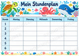 Stundenplan Meerestiere zum Ausdrucken – 3 Unterwasser-Vorlagen für die Grundschule – Materialseite 3