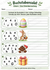Buchstabensalat Ostern & Frühling | Wörter bilden & Osterwörter schreiben | 5 Arbeitsblätter Deutsch Grundschule – Materialseite 6
