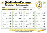 Titel: 3-Minuten-Rechnen Platzhalter bis 20 | Ergänzungsaufgaben Plus und Minus | 10 Arbeitsblätter Kopfrechnen Grundschule – Materialseite 3