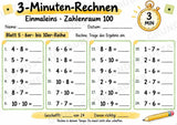 3-Minuten-Rechnen: Einmaleins bis 100 | Kleines 1×1 & Multiplikation – 10 Arbeitsblätter für Klasse 2–3 – Materialseite 6